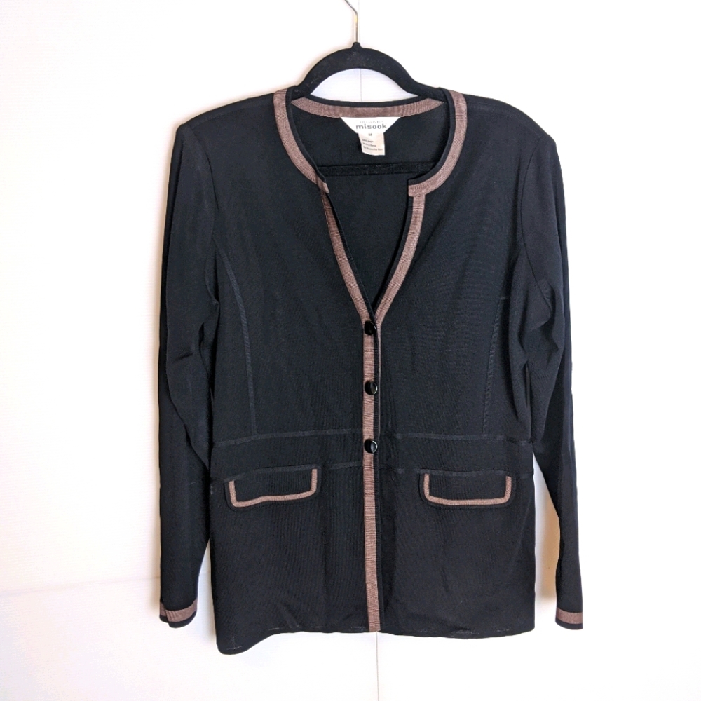 Exclusively Misook Button Front Cardigan Size M - image 1